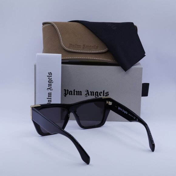 Palm Angels PERI099 HOLLYWOOD 1007 Cat Eye Sunglasses - Black/Dark Grey - Picture 7 of 11